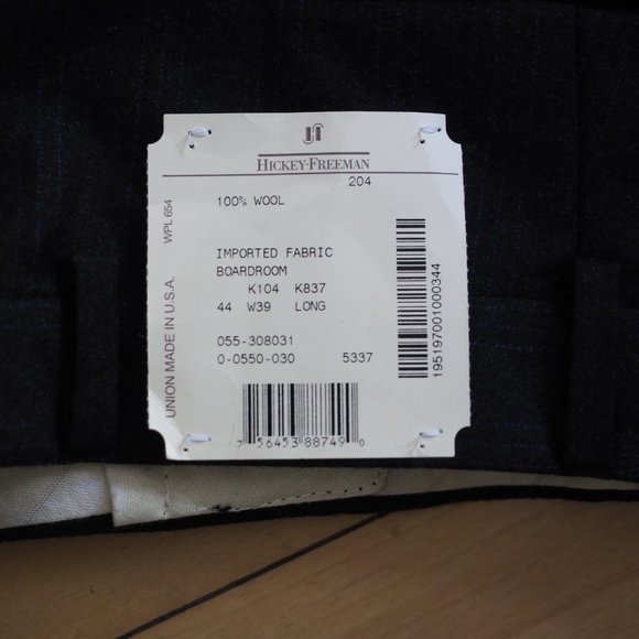 👔 Costume Hickey-Freeman 44L | 100% Cotton | Made in USA - Picture 11 of 16